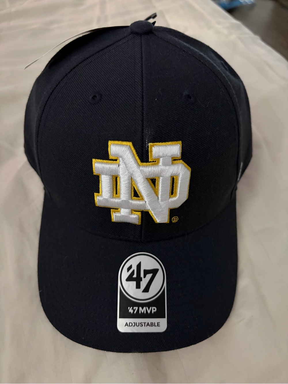 ’47 Notre Dame Navy and Gold Logo Adjustable Cap
